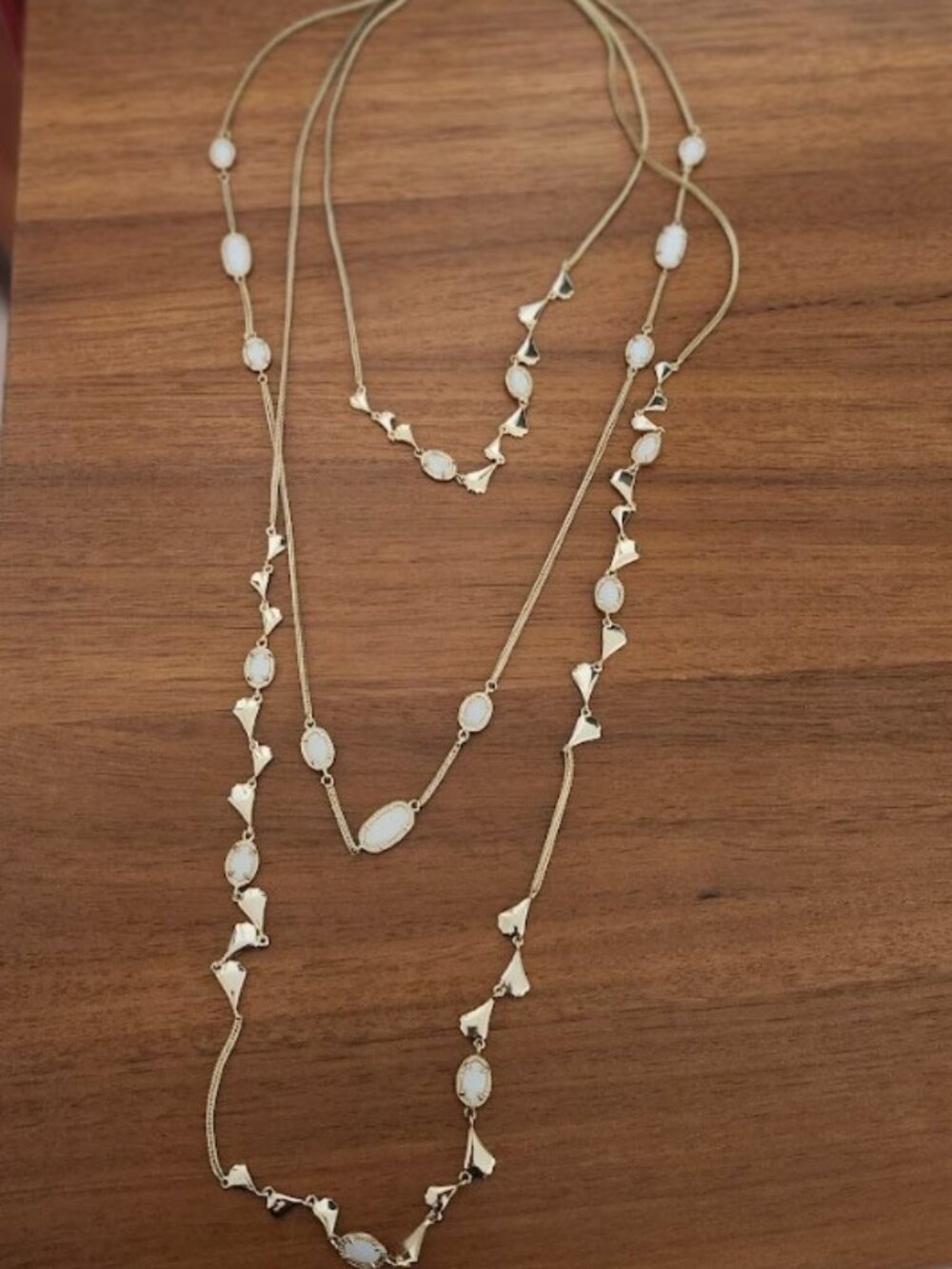 Kendra Scott White Pearl Adrienne Gold Layered Necklace